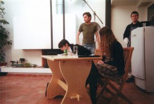La cigogne n'a qu'une tête Igor Futterer Sabine Sabin Patrick Casanova Répétition Théâtre de Ménilmontant 1996-3