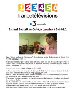 Aftershave Igor Futterer Collège Lavalley France 3 Landing Production 2019